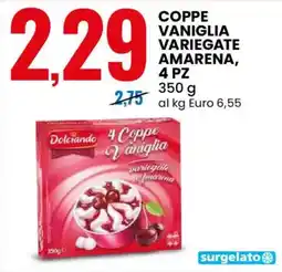 Eurospin Dolciando Coppe Vaniglia Variegate Amarena offerta
