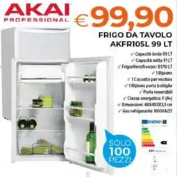 Todis AKAI FRIGO DA TAVOLO AKFR105L 99 LT offerta