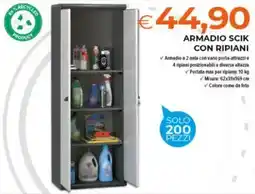 Todis Armadio scik con ripiani offerta