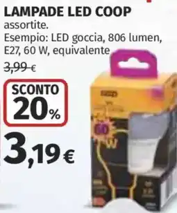 Ipercoop Lampade led Coop offerta