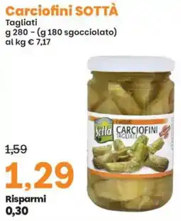 Prix Quality Carciofini SOTTÀ Tagliati offerta
