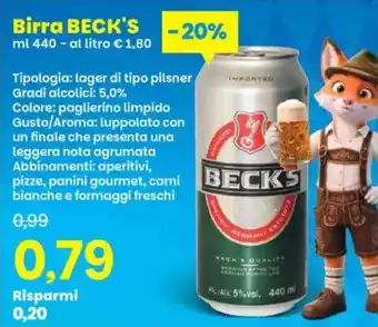 Prix Quality Birra BECK'S offerta