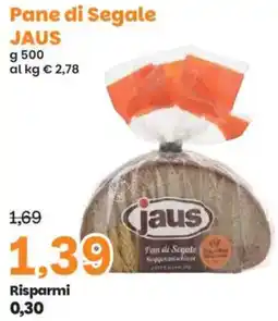 Prix Quality Pane di Segale JAUS offerta