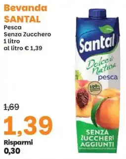 Prix Quality Bevanda SANTAL Pesca Senza Zucchero offerta