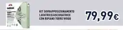 Unieuro Meliconi kit sovrapposizionamento lavatrice/asciugatrice con ripiano torre wood offerta