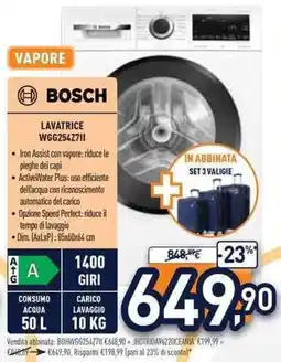 Unieuro Bosch lavatrice WGG2542711 offerta
