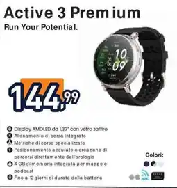 Unieuro amazfit Active 3 Premium offerta