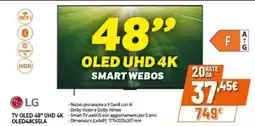 Expert Lg tv oled 48" uhd 4K OLED48C55LA offerta