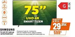 Expert Samsung tv led 75" uhd 4K UE75U7000FUXZT offerta
