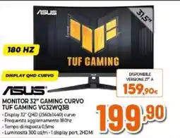 Expert Asus monitor 32" gaming curvo tuf gaming VG32WQ3 offerta