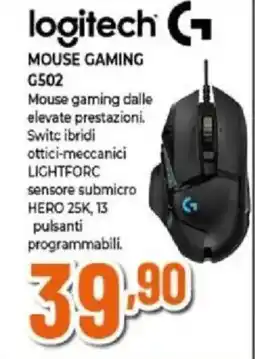 Expert Logitech mouse gaming G502 offerta