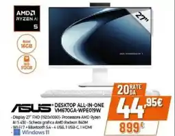 Expert Asus desktop all-in-one VM670GA-WPE019W offerta