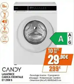 Expert Candy lavatrice carica frontale EY 2108 S offerta