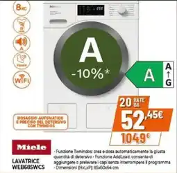 Expert Miele lavatrice WEB685WCS offerta