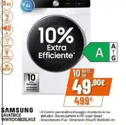 Expert Samsung lavatrice WW11DG6B25LKU3 offerta