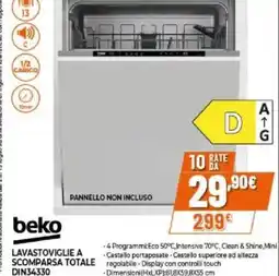 Expert Beko lavastoviglie a scomparsa totale DIN34330 offerta