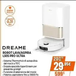 Expert Dreame robot lava/aspira L50S pro ultra offerta