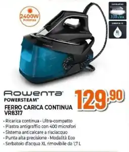 Expert Rowenta ferro carica continua VR8317 offerta