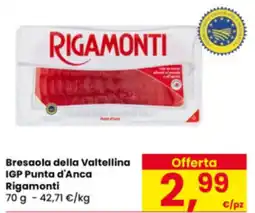 Eurospar Bresaola della Valtellina IGP Punta d'Anca Rigamonti offerta