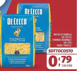 Vivo Supermercati Pasta di semola de cecco formati normali offerta