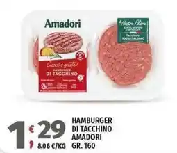 Vivo Supermercati Hamburger di tacchino amadori offerta