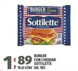 Vivo Supermercati Burger con cheddar sottilette offerta