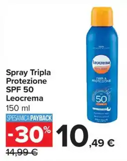 Carrefour Iper Spray Tripla Protezione SPF 50 Leocrema offerta
