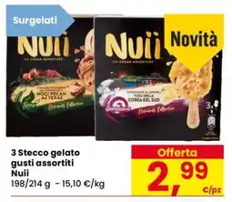 Eurospar 3 Stecco gelato gusti assortiti Nuii offerta