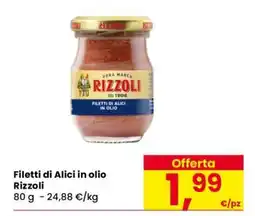 Eurospar Filetti di Alici in olio Rizzoli offerta
