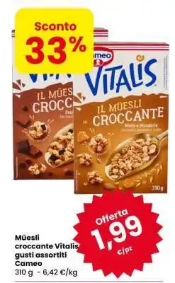 Eurospar Müesli croccante Vitalis gusti assortiti offerta
