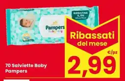 Eurospar 70 Salviette Baby Pampers offerta