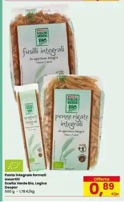 Eurospar Pasta integrale formati assortiti offerta
