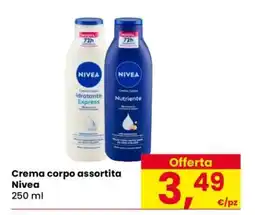 Eurospar Crema corpo assortita Nivea offerta