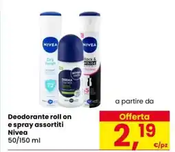 Eurospar Deodorante roll on e spray assortiti offerta