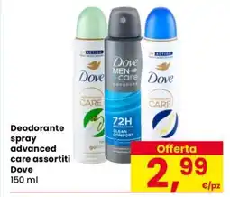 Eurospar Deodorante spray advanced care assortiti Dove offerta