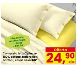 Eurospar Completo letto 2 piazze offerta