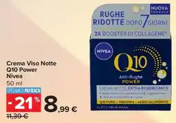 Carrefour Iper Crema Viso Notte Q10 Power Nivea offerta
