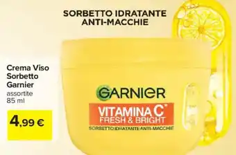 Carrefour Iper Crema Viso Sorbetto Garnier offerta