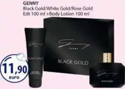 Acqua & Sapone Genny Black Gold/White Gold/Rose Gold Edt +Body Lotion offerta