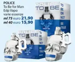 Acqua & Sapone Police To Be for Man Edp Vapo offerta