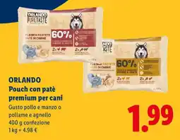 Lidl ORLANDO Pouch con patè premium per cani offerta