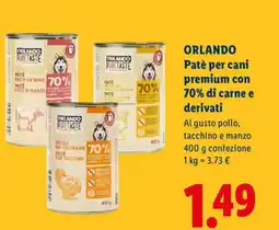 Lidl ORLANDO Patè per cani premium offerta
