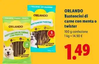 Lidl ORLANDO Bastoncini di carne con menta o twister offerta