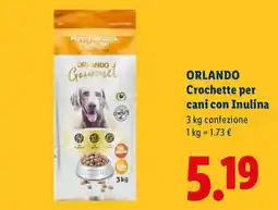Lidl ORLANDO Gourmet Crochette per cani con Inulina offerta