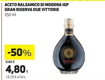 Coop Due vittorie aceto balsamico di modena igp offerta