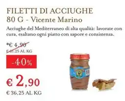 Eataly Filetti di acciughe Vicente Marino offerta