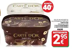 Supermercati Gulliver Gelati in vaschetta alla panna/al tartufo Carte d'Or offerta