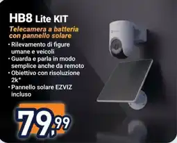 Trony HB8 Lite KIT Telecamera a batteria con pannello solare offerta