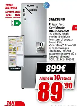 MediaWorld Frigorifero Combinato SAMSUNG offerta