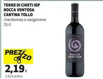 Coop Terre di chieti igp rocca ventosa chardonnay/ sangiovese offerta